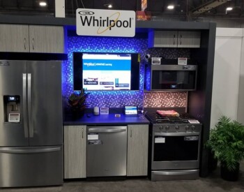 The IRE, Inc. Kitchen Vignette is a great way to show all the appliances of a given series in one place.